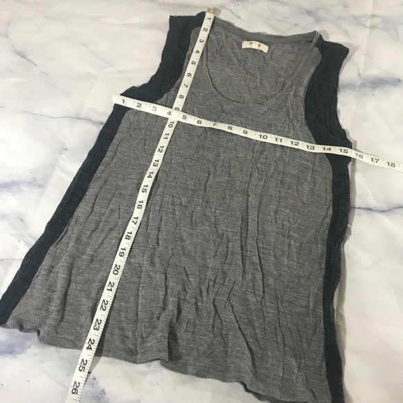 Madewell Grey & Charcoal Anthem Inset Tank Top - Picture 4 of 7
